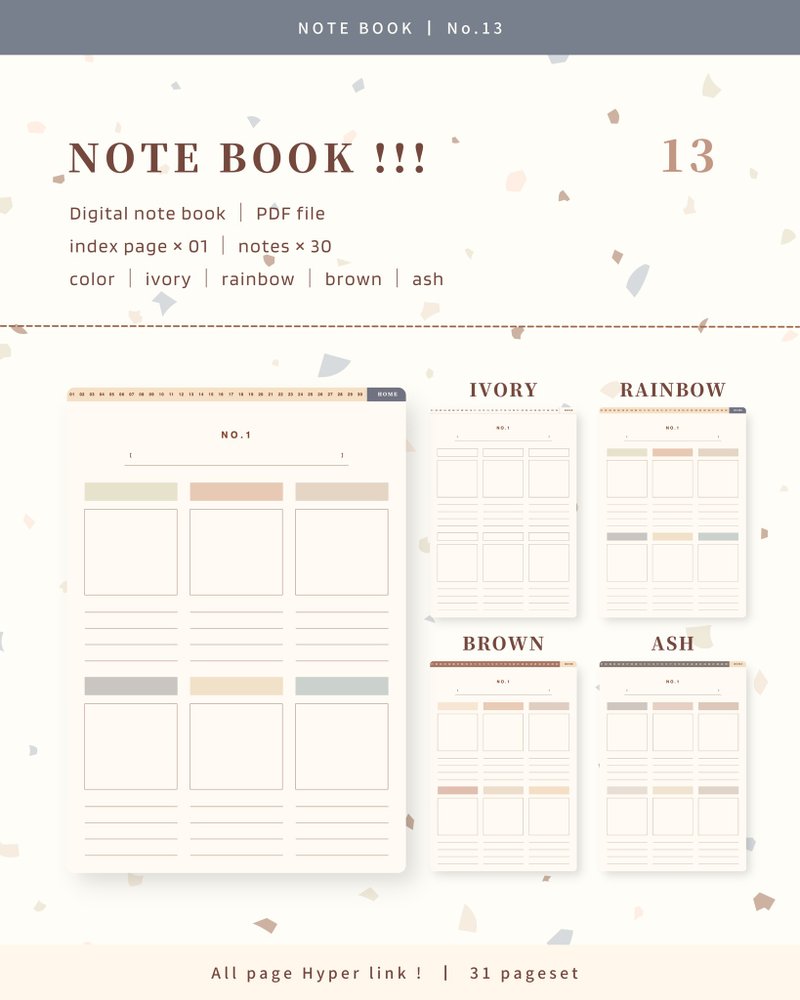 【 NOTE BOOK / No.12 】デジタルノート / テンプレート - 其他數位商品 - 其他材質 