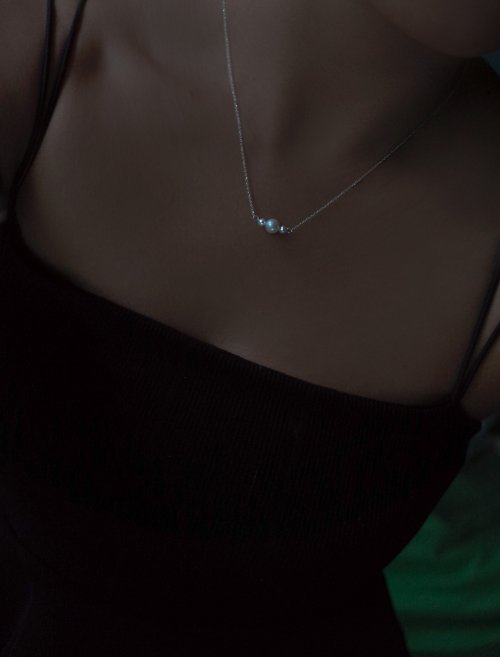 5AMjewelry 6月誕生石-純銀珍珠項鍊