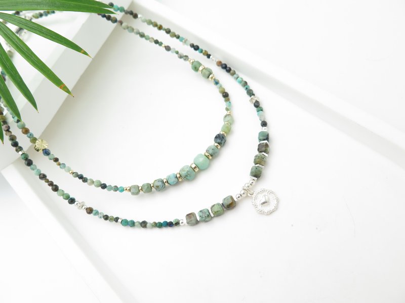 COLE COOL natural stone necklace size tailor made - Necklaces - Semi-Precious Stones Blue