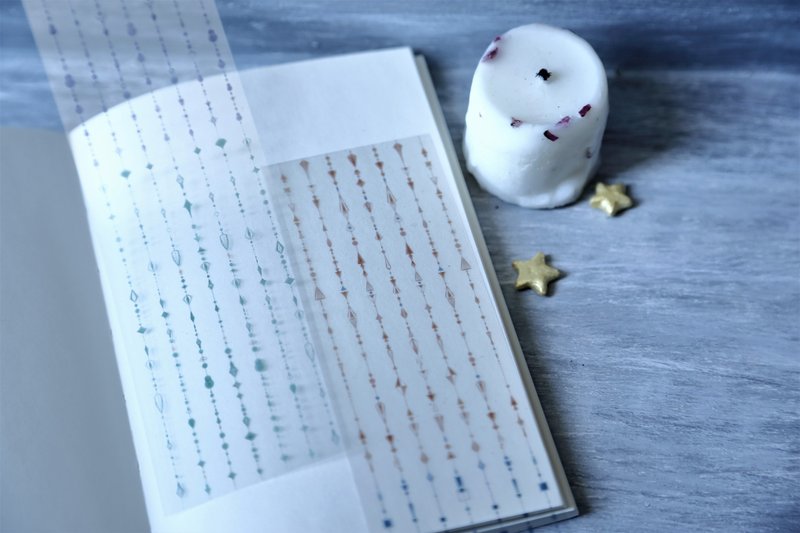 DREAM LINE Dreamy and delicate decorative lines chain tape hand account collage typesetting PET tape - มาสกิ้งเทป - วัสดุอื่นๆ หลากหลายสี