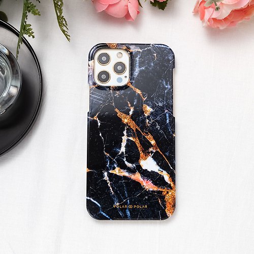 POLAR POLAR iPhone / Samsung 冬之森林石紋 半包硬殼 手機殼【客製】