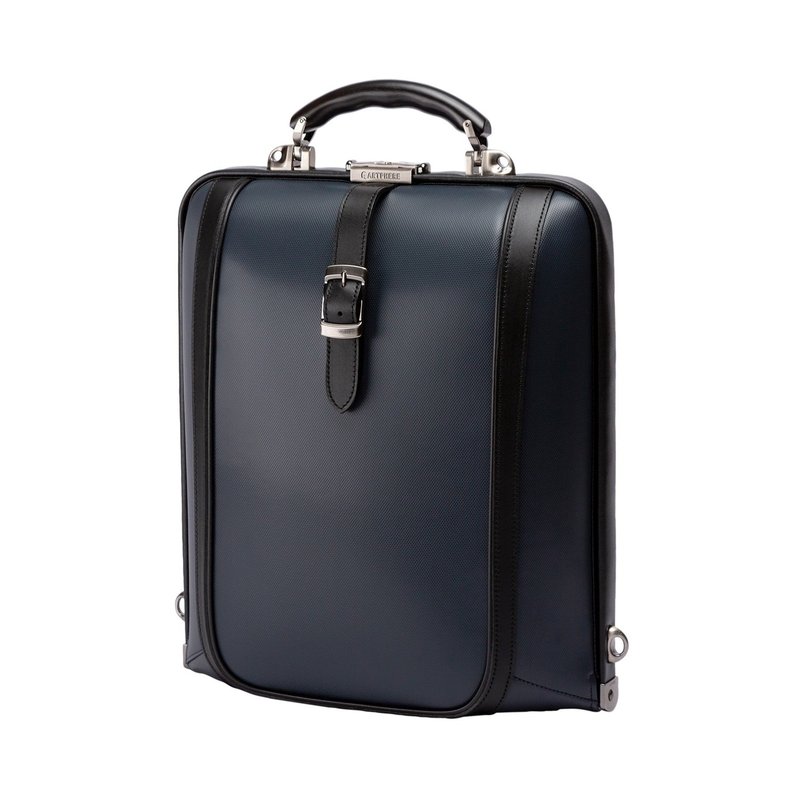 Japanese Toyooka ARTPHERE New Dulles Bag Touch Tough F4 Navy - กระเป๋าเอกสาร - หนังแท้ สีน้ำเงิน