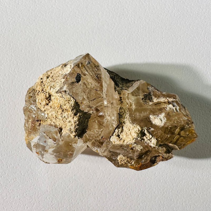 巴基斯坦黃泥骸骨水晶 6 彩虹骨幹水晶 原石原礦 脈輪淨化 寶石 - 擺飾/家飾品 - 其他材質 黃色