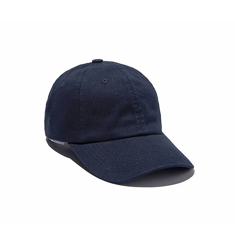 純色水洗休閒帽 丈青 共9色  客製化M8366-3 - 帽子 - 棉．麻 藍色