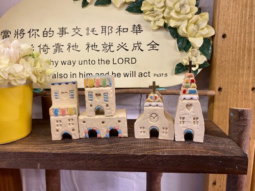 小房子裝可愛手作村/BJ Art Village 彩繪歐洲糖果屋5件組