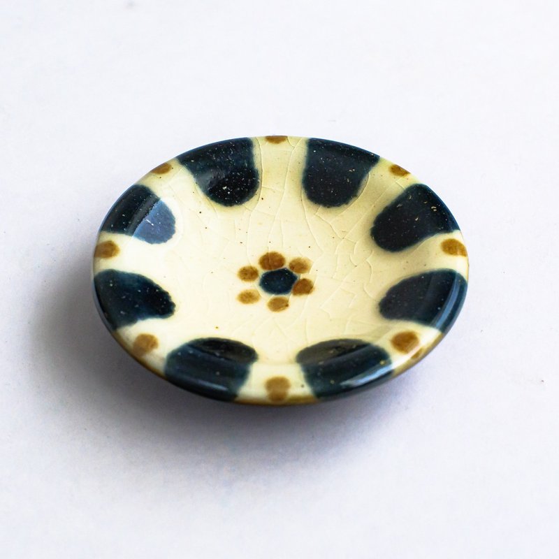 Yachimun White Blue Sapphire Plate / Green Blue (S) - Plates & Trays - Pottery 