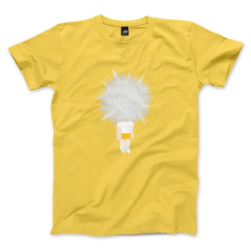 熊痕纍纍 - 黃 - 中性版T恤 - 男 T 恤 - 棉．麻 黃色