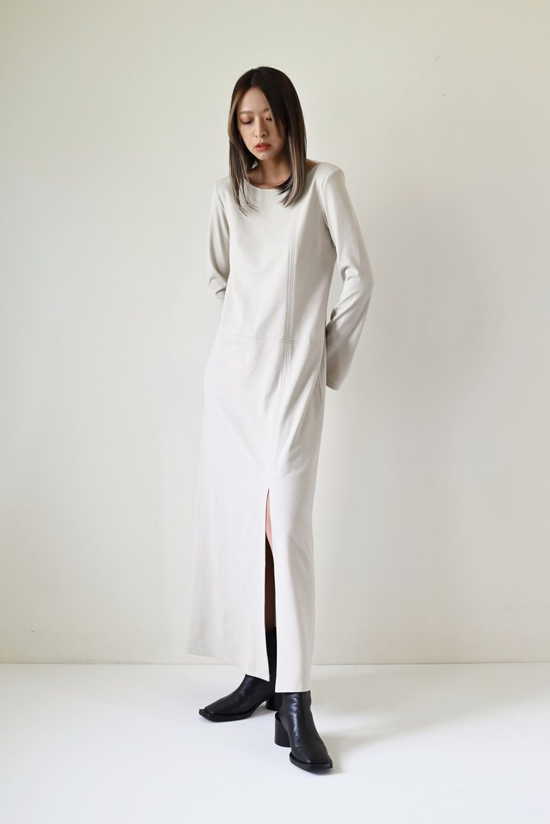 Shan Yong cross-shaped water sleeve knitted dress (two colors) - One Piece Dresses - Cotton & Hemp 