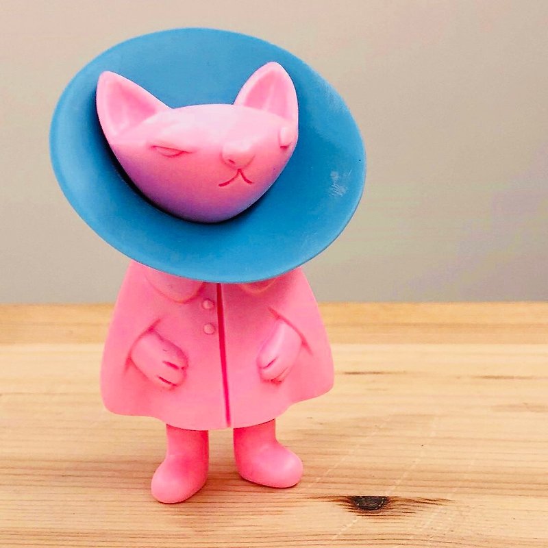 諾拉 混搭色版 mx6 貓咪 手工 原創公仔 擺飾 玩具 - 公仔模型 - 塑膠 藍色