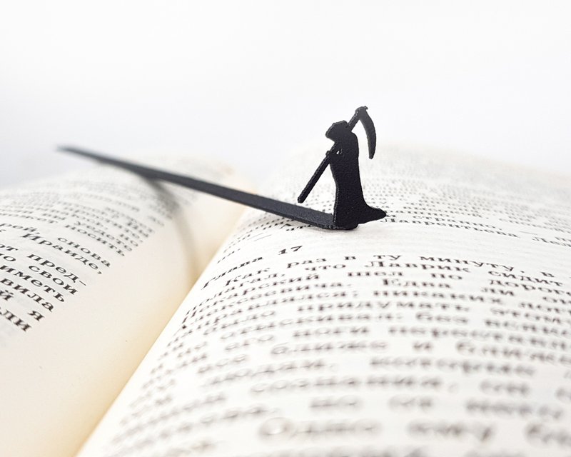 Metal bookmark Grim Reaper - 書籤 - 其他金屬 黑色