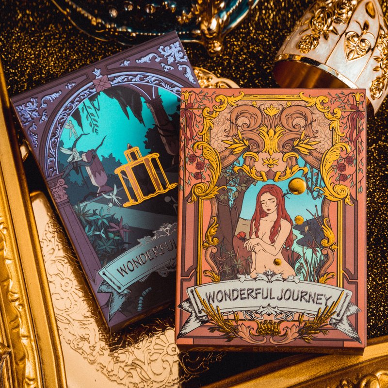 奇幻之旅華麗冷燙金花切魔術練習紙牌撲克牌 - 桌遊/牌卡 - 紙 