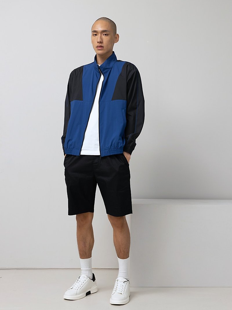 環保男性幾何拼接輕薄外套 (4色) - 外套/大衣 - 聚酯纖維 藍色