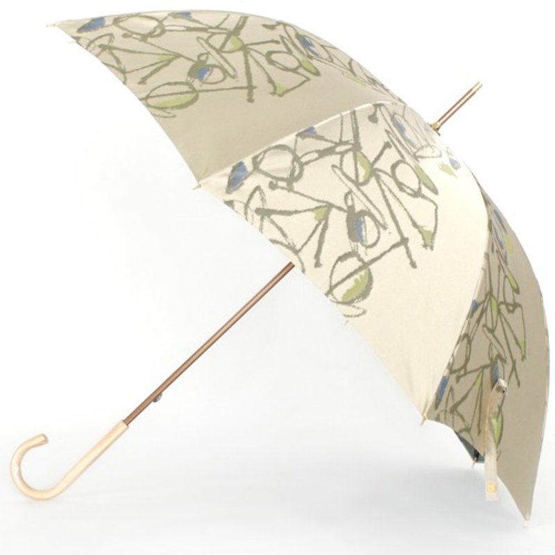 【晴雨兼用傘】 Aneqdot 踊る グリーン - 傘・雨具 - ポリエステル グリーン