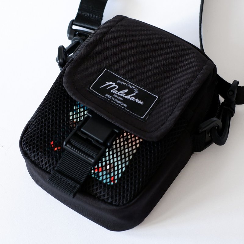 MLBR BROOKLYN Crossbody bag, shoulder bag Waterproof cloth bag, camera bag - 側背包/斜背包 - 尼龍 黑色