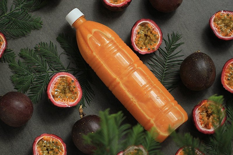 100% pure passion fruit pulp (seeded) x 5 cans - Fruit & Vegetable Juice - Fresh Ingredients Orange