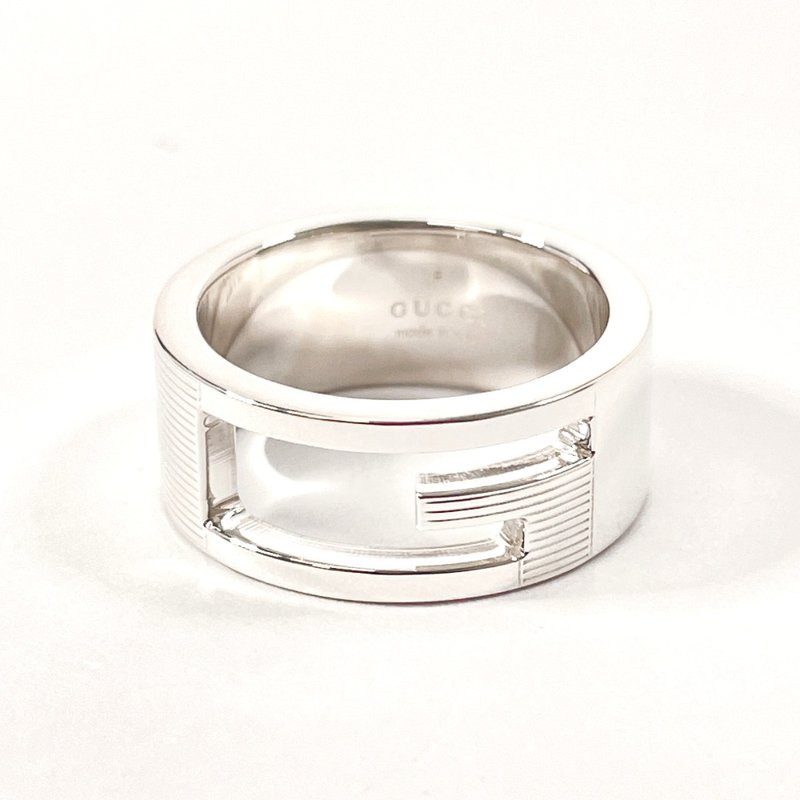 【日本直送 中古美品】10号 グッチ GUCCI リング・指輪 ブランデッド カットアウトG シルバー925 シルバー - 戒指 - 純銀 銀色
