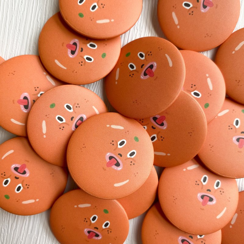 Pan Nihua-Matte Badge (32mm)-Mobility Orange - เข็มกลัด/พิน - พลาสติก สีส้ม