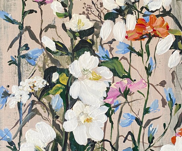 絵画 アクリル画 キャンバスアート インテリアアート 花の絵