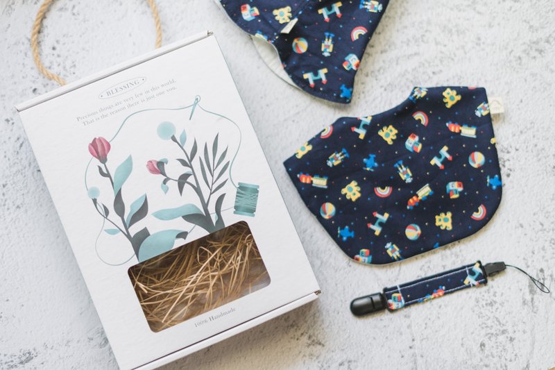 Toy Formula Full Moon Gift Box Set - Baby Gift Sets - Cotton & Hemp Blue