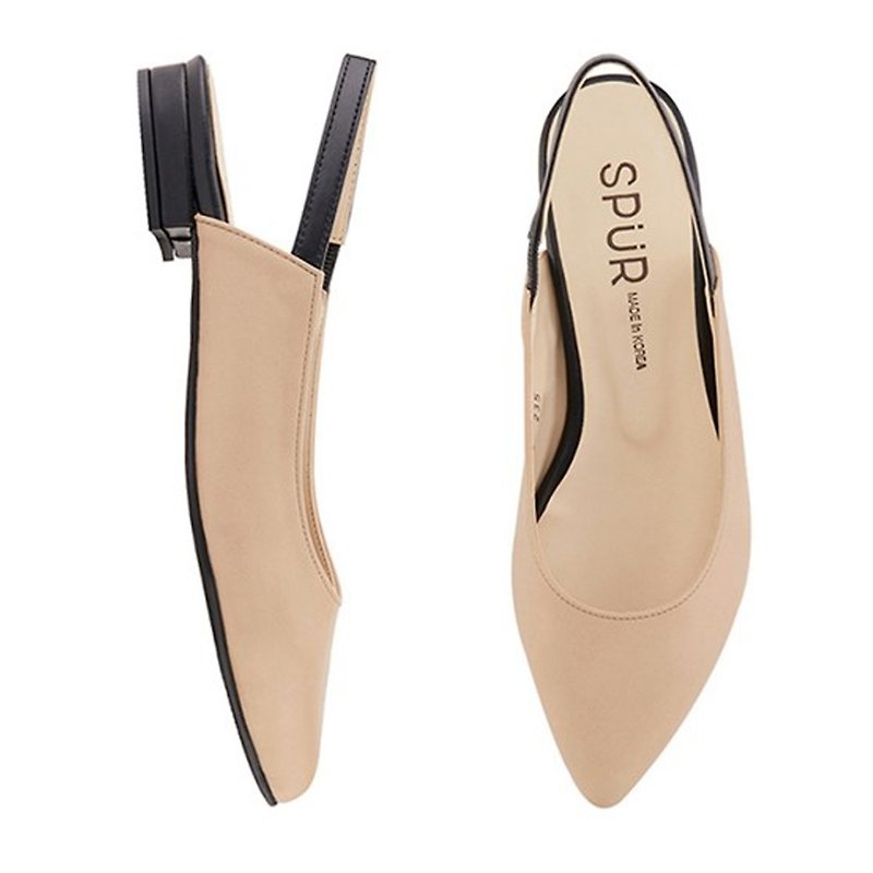 PRE-ORDER – SPUR Cherish sling back MS9022 BEIGE - รองเท้าลำลองผู้หญิง - หนังเทียม 