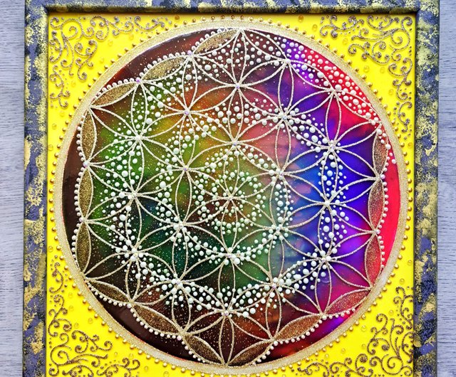 Sapphiric Mandala Art Notebook with Canary tones by Richa S