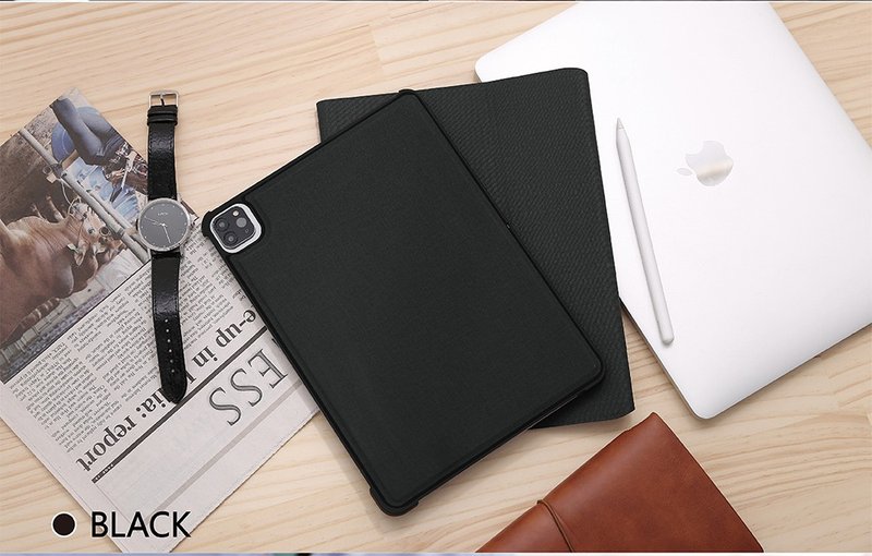 VOYAGE iPad Pro 12.9 Inch-4th Generation Magnetic Hard Shell Case Black with 4 in 1 Stylus Pen - Phone Cases - Other Materials Black