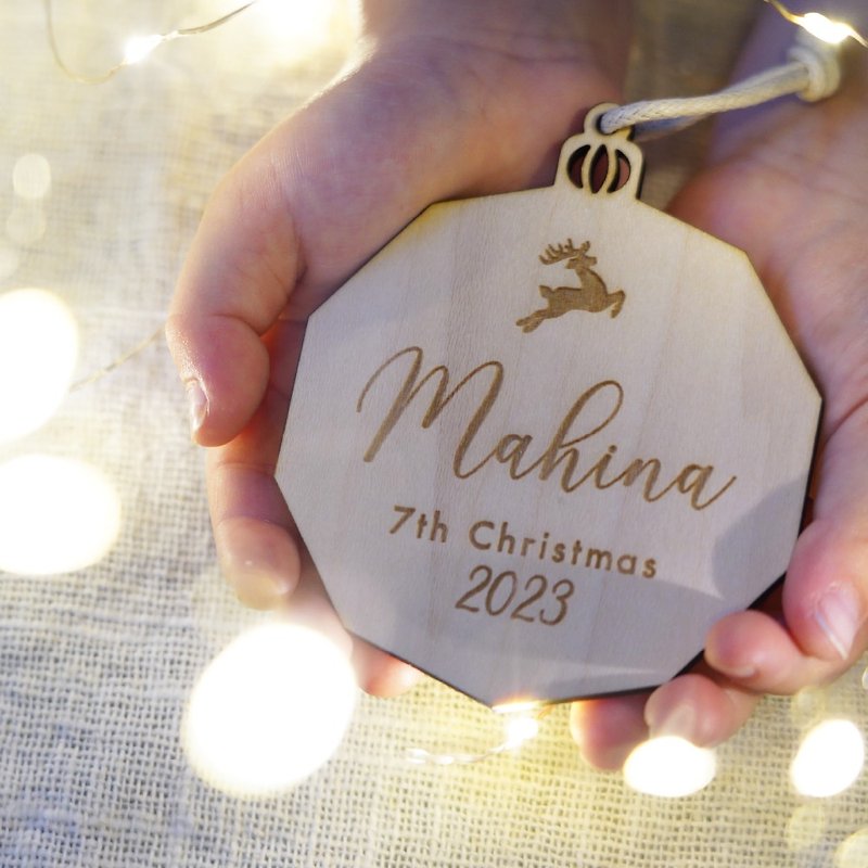 Personalized Christmas Wood Ornament 2023 Version - Other - Wood 