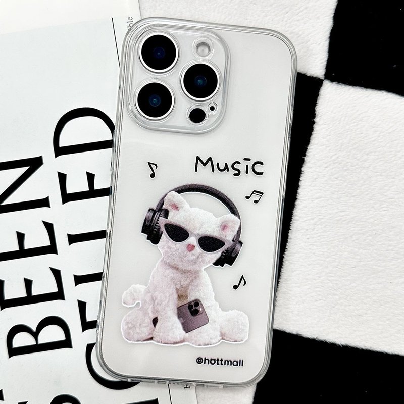 iPhone Galaxy Cat anti-drop and scratch-resistant for Transparent Phone Case - 手機殼/手機套 - 塑膠 多色