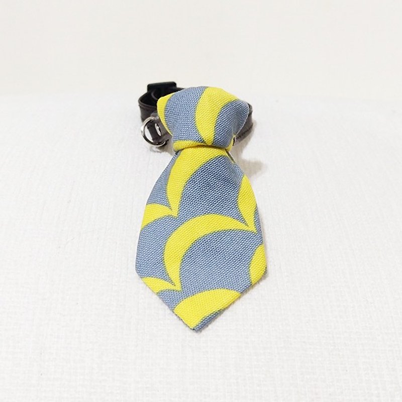Ella Wang Design Tie Pet Bow Tie Tie Cat Dog Gentleman Banana - Collars & Leashes - Cotton & Hemp Gray