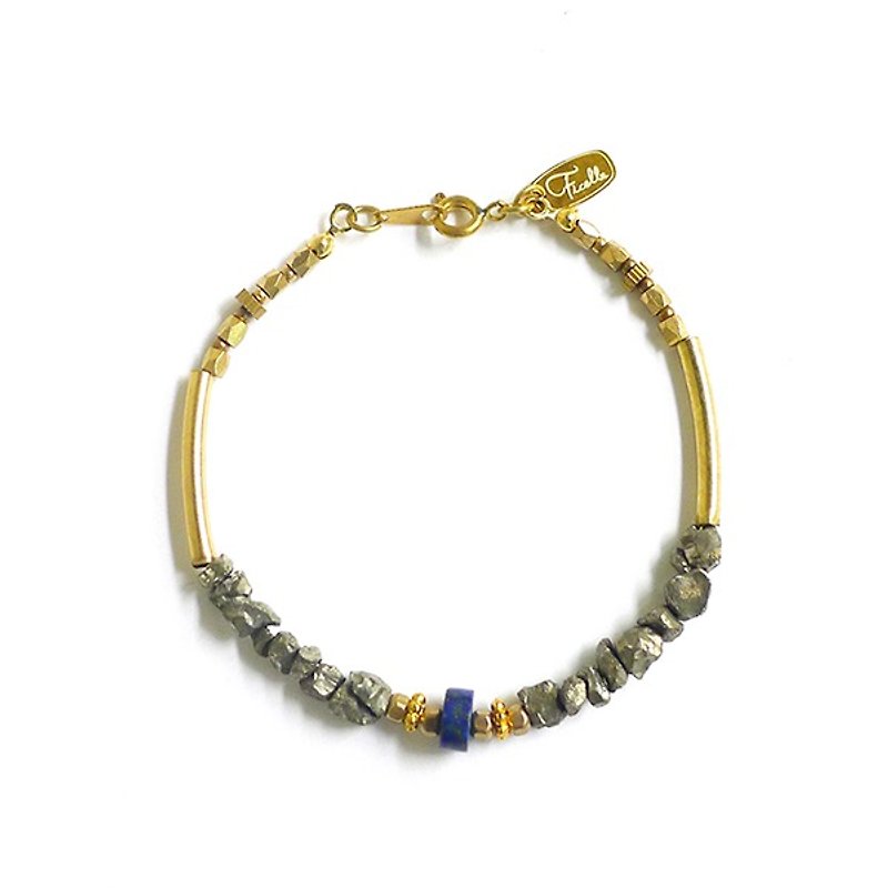 Ficelle | Handmade Brass Natural Stone Bracelet|[Lapis Lazuli] The Fallen Venus - สร้อยข้อมือ - เครื่องเพชรพลอย 