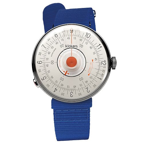klokers 庫克錶 KLOK-08-D2 橘軸+尼龍單圈錶帶 加碼贈送原廠手環