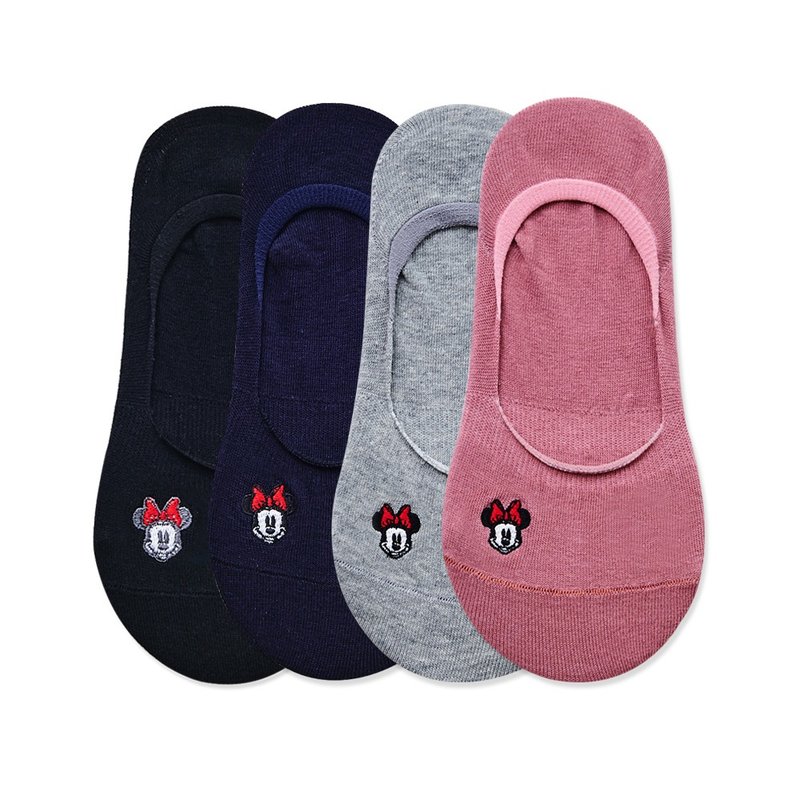 DISNEY Minnie Embroidered Invisible Socks-4 Pairs MN-902 [ONEDER Wanda] - Socks - Other Materials 