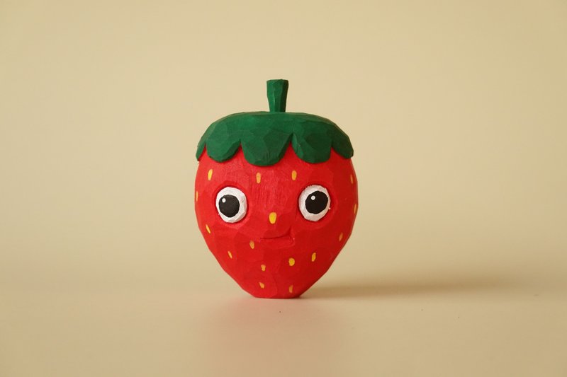 Strawberry - 玩偶/公仔 - 木頭 紅色