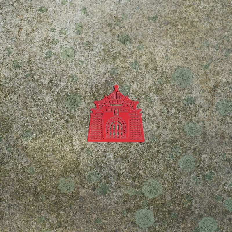 麥麥藏寶圖-中正紀念堂 紙雕書籤 | 在地文化 歷史建築 文具送禮 - 書籤 - 紙 紅色