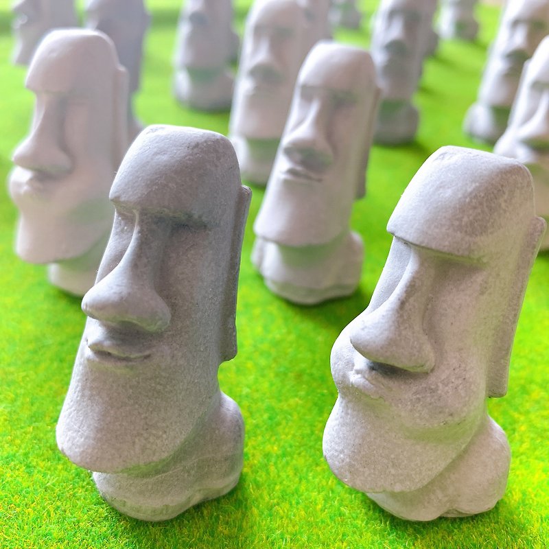 [Customized Gift] Moai Diffuser Stone- Duzui / Flat mouth each - Items for Display - Other Materials Gray