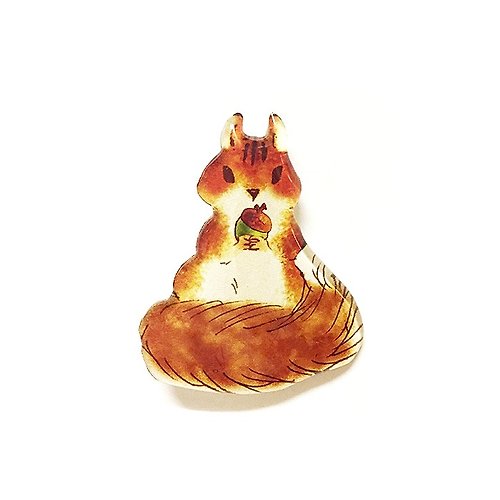 Little brilliant days Tea and Fruit SQUIRREL BROOCH -02