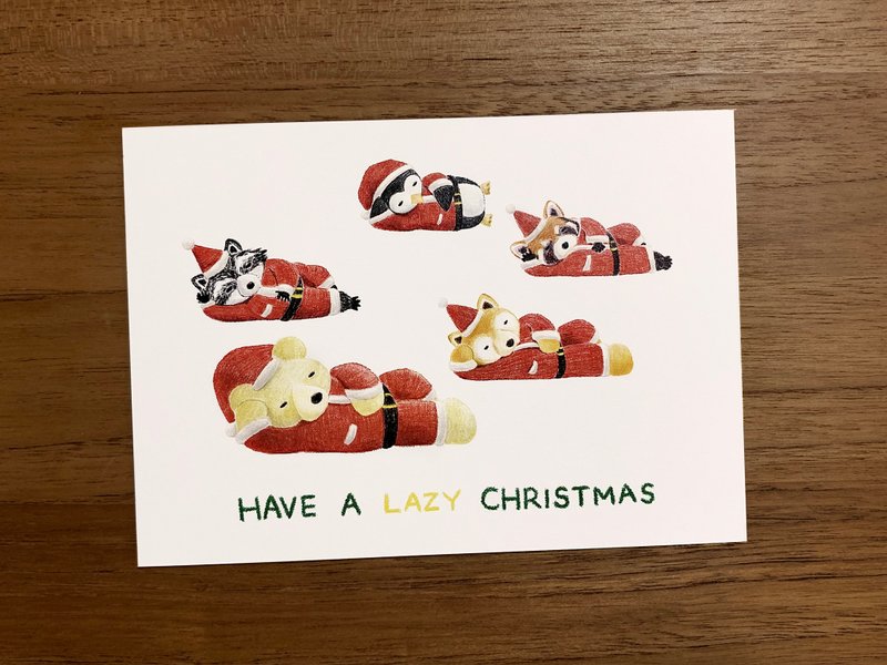 Lazy Christmas - christmas card - Cards & Postcards - Paper Red