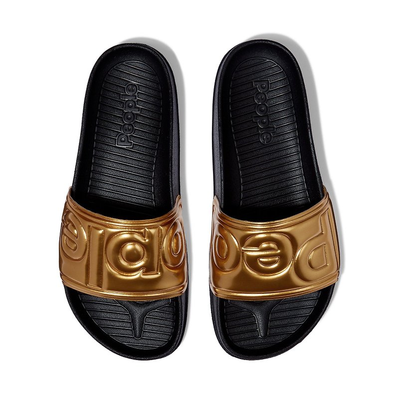 People Footwear THE LENNON SLIDE-Metallic Gold / Very Black - Women's Casual Shoes - Resin Gold