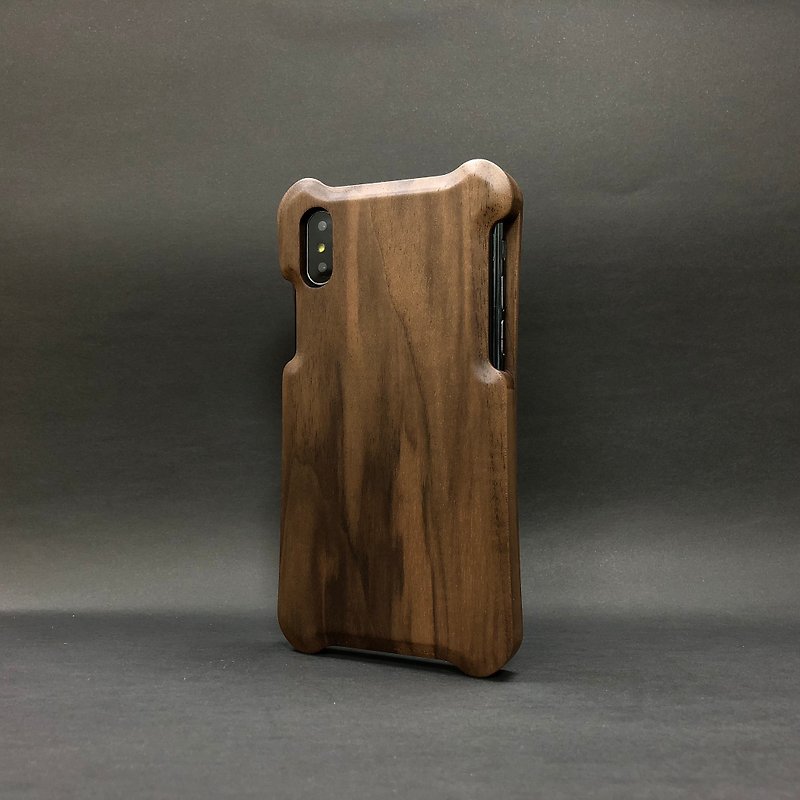 iPhone x, xs walnut wood case - เคส/ซองมือถือ - ไม้ สีนำ้ตาล