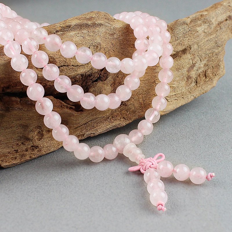 Jade Bracelets Pink - Brand Classic | 108 Ping An Pearl Bracelet | Buddha Fate | Four-color selection
