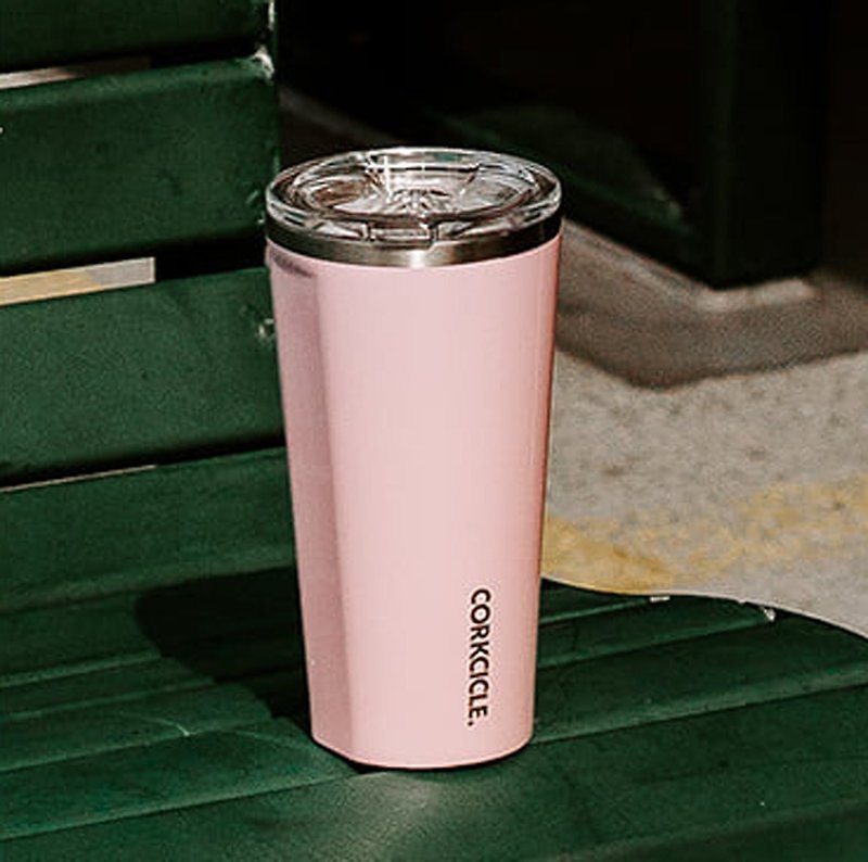 CORKCICLE Three Layer Vacuum Wide Mouth Cup 700ml-Rose Quartz Powder - Vacuum Flasks - Stainless Steel Pink
