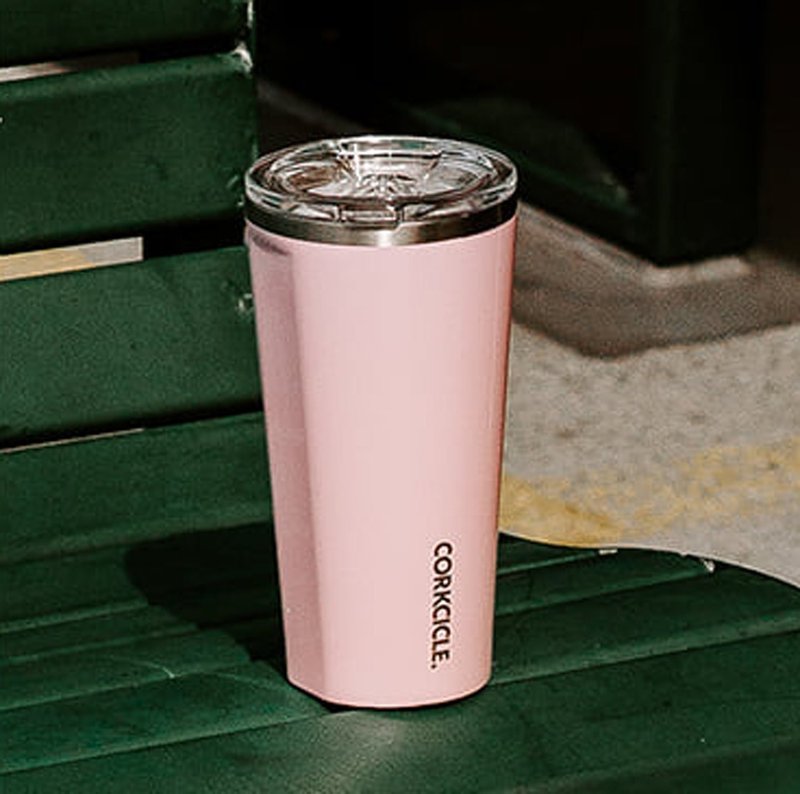 CORKCICLE Three Layer Vacuum Wide Mouth Cup 700ml-Rose Quartz Powder - กระบอกน้ำร้อน - สแตนเลส สึชมพู