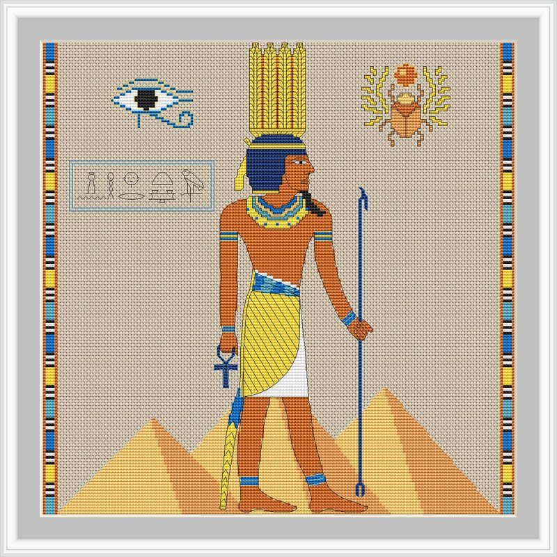 God Of War Cross Stitch Pattern | Anhur | Egyptian God | Onuris 十字繡圖案 - 手工藝教學/工具書 - 其他材質 