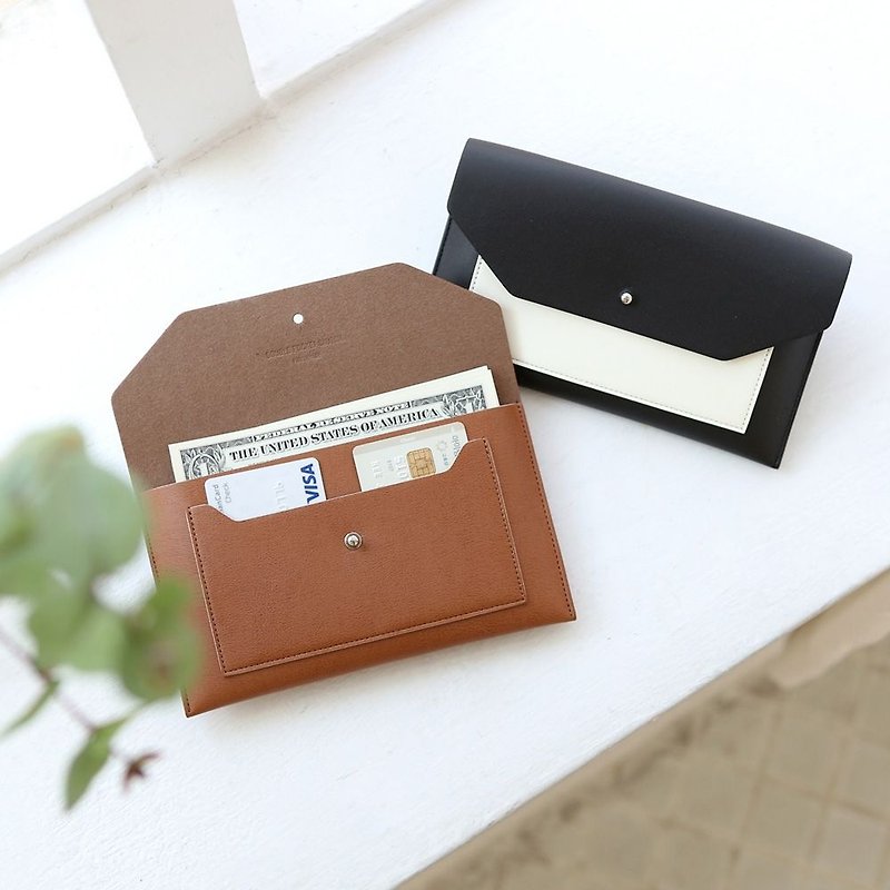 Funnymade Adult Storage Double Wallet - Gentleman Brown, FNM35154 - กระเป๋าสตางค์ - หนังเทียม สีนำ้ตาล