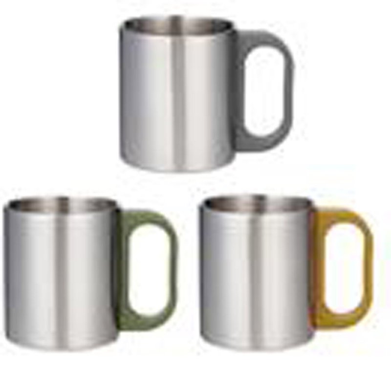 220ml Portable Mug Stainless Steel Double Walled Insulated Coffee Beer Cup Set 3 - Camping Gear & Picnic Sets - Stainless Steel Multicolor