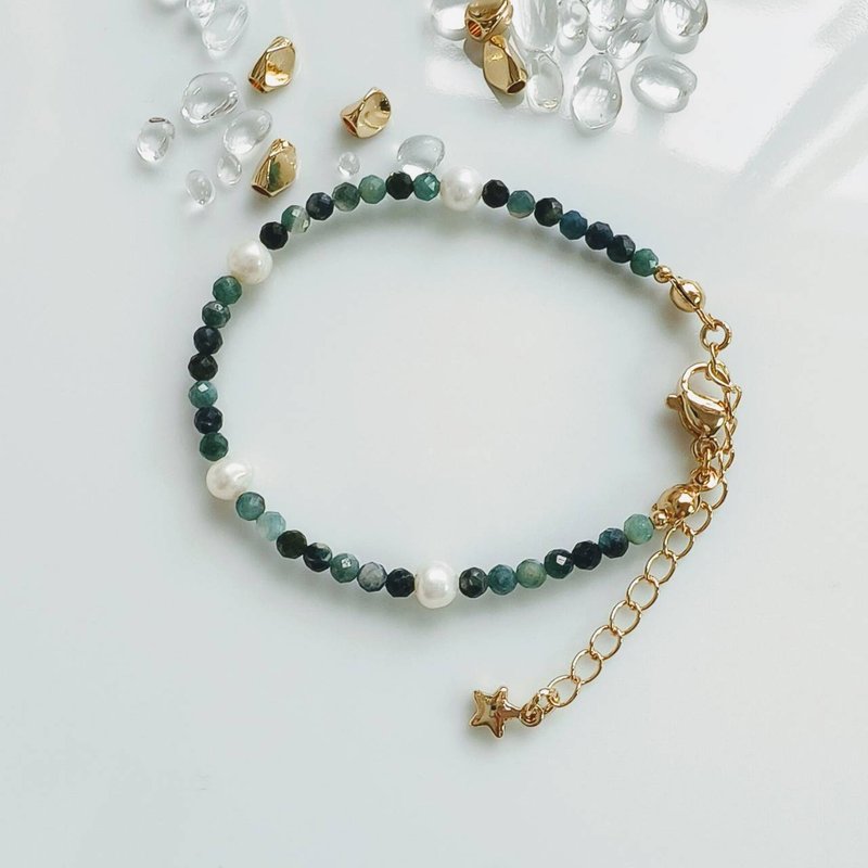 C.Lady晶女子// 星藍蜜語水晶手鍊 - 全藍碧璽是極佳的靈性助力石 - 手鍊/手環 - 水晶 藍色