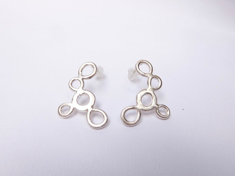 Circle collection sterling silver earrings - Earrings & Clip-ons - Other Metals Silver