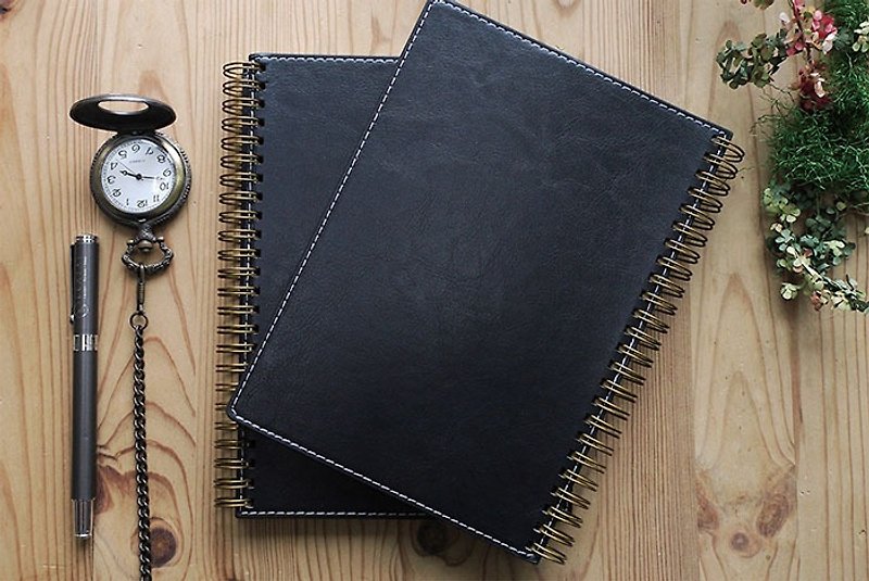 Spiral Planner-PU leather-Black - Notebooks & Journals - Paper Black