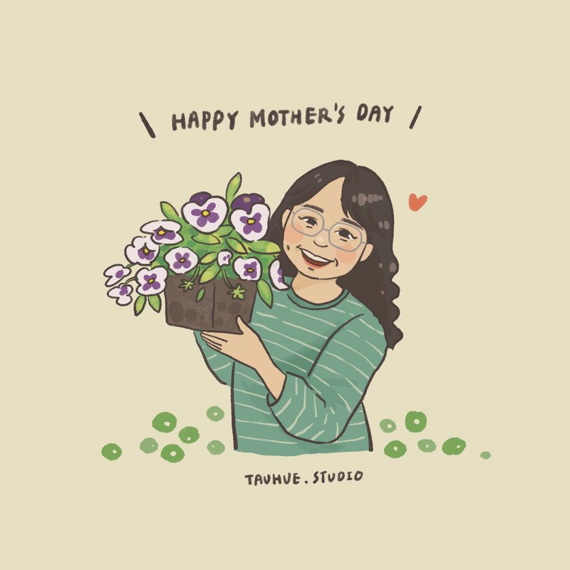 Daohui Studio // Mother’s Day gift looks like Yanhua - ภาพวาดบุคคล - วัสดุอื่นๆ 