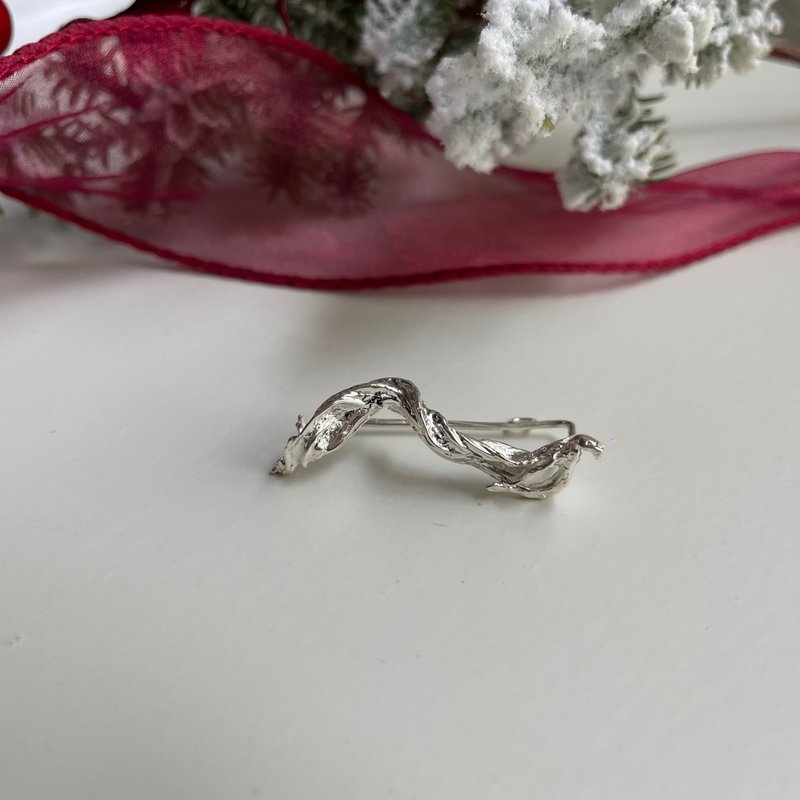 [Christmas Gift Box] Spring Sterling Silver Earrings [Exchange Gifts, Thousand Yuan Gifts, Clip-On] - Earrings & Clip-ons - Sterling Silver Silver